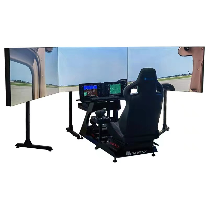 多功能电动模拟飞行座椅座舱三屏显示器支架支持蜂窝YOKE图马思特罗技赛钛客模拟飞行摇杆脚舵