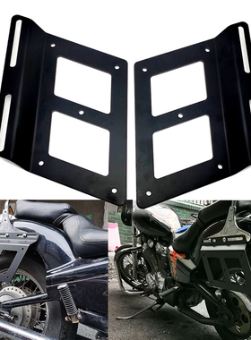摩托车边包支架适用于多种复古太子车型的防陷轮磨胎防护支架一对