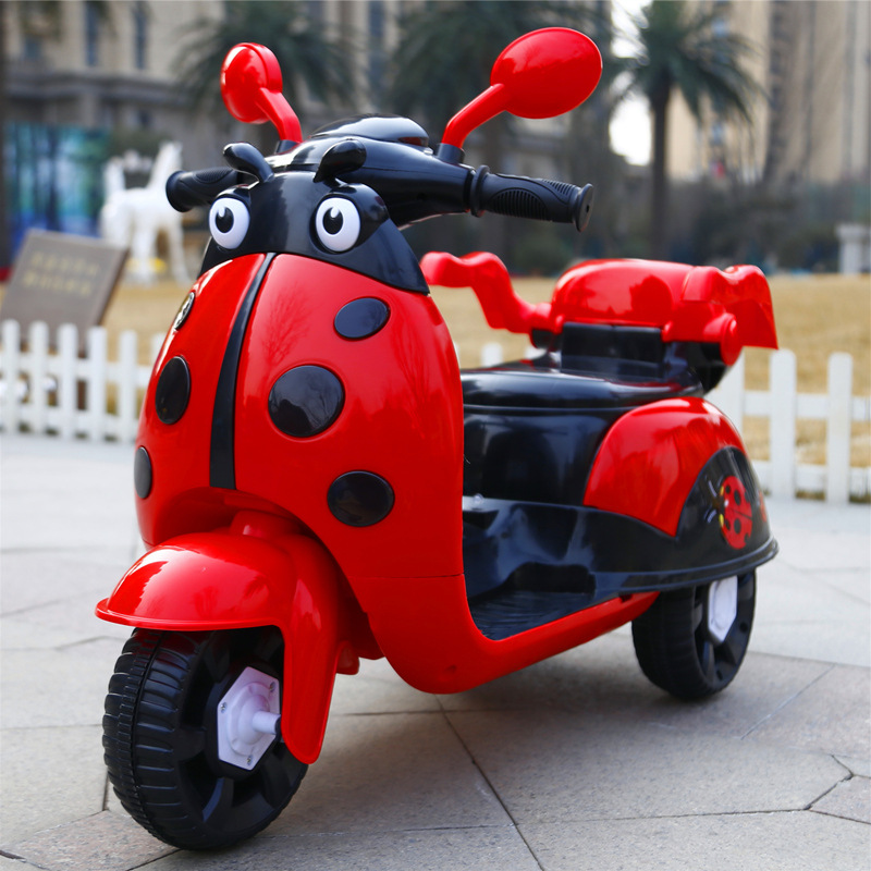 儿童电动摩托车三轮车大号宝宝小孩可坐人遥控充电瓶玩具1-3-5岁
