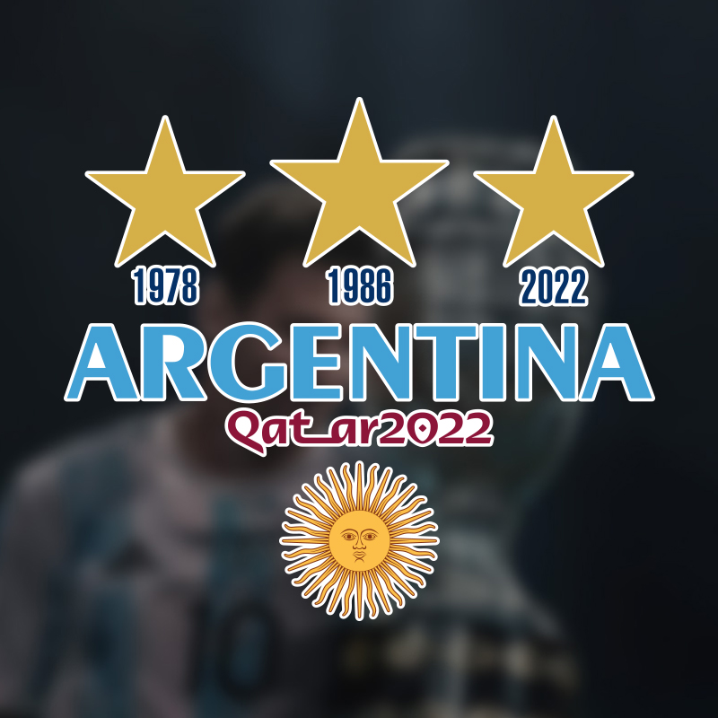 梅西世界杯冠军汽车贴纸三星阿根廷球队徽队标车贴电动摩托车贴花