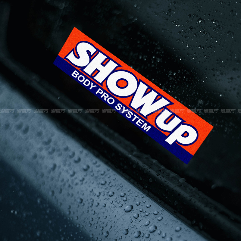 SHOW up英文字母个性车贴摩托电动汽车贴纸创意改装防水反光贴