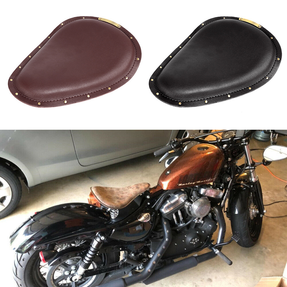 摩托车改装配件 哈雷坐垫 复古改装坐垫座包 铆钉弹簧皮座