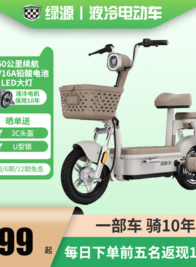 绿源（Luyuan）电动车48V16AH新国标电动自行车乐骑FBZ7通勤成人