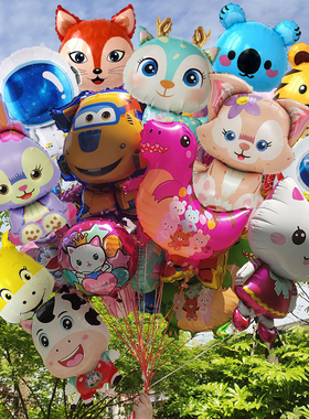 飘空铝膜气球儿童卡通造型充氦气可飞天宝宝玩具公园夜市摆地摊