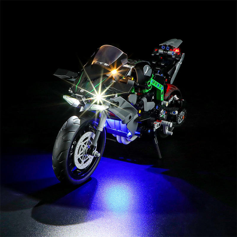 YEABRICKS适用乐高42170川崎忍者H2R摩托车LED灯饰机械组积木灯光