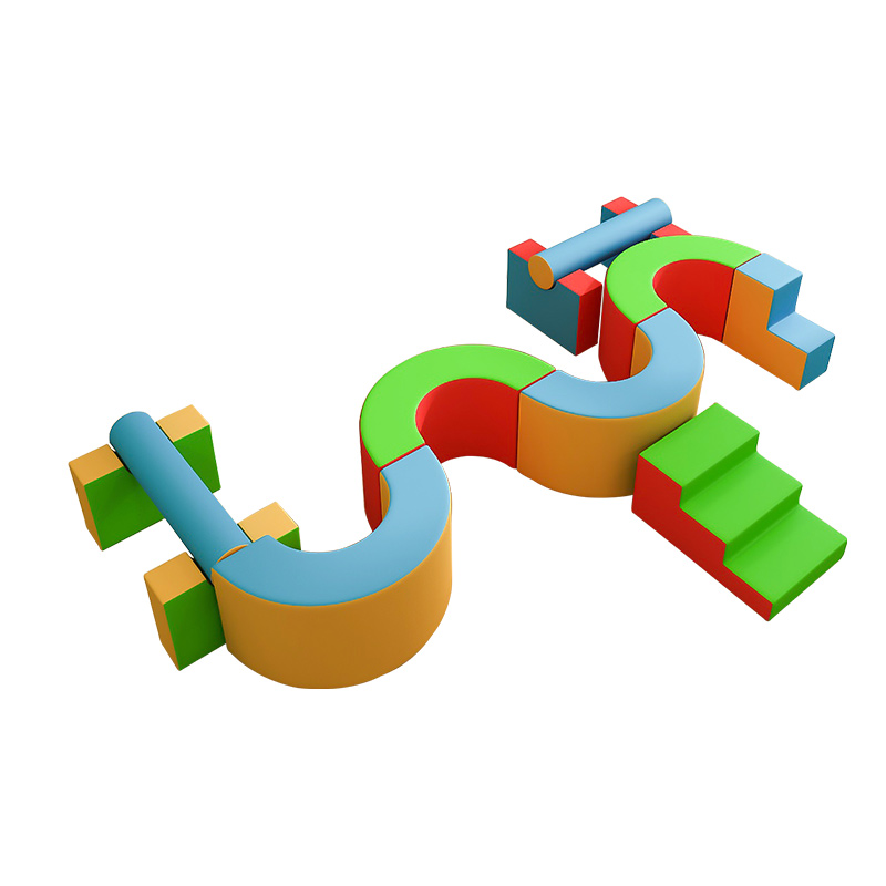幼儿园S型独木桥游乐场儿童爬滑软体组合平衡木感统器材室内玩具