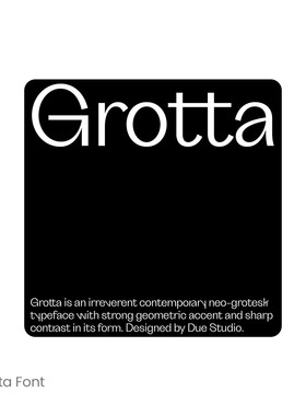 Grotta 复古衬线英文字体品牌logo标识排版版式字体安装下载mac