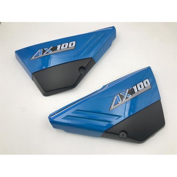 金城铃木AX100摩托车配件长春铃木AX100护板带护板皮子 蓝色护板