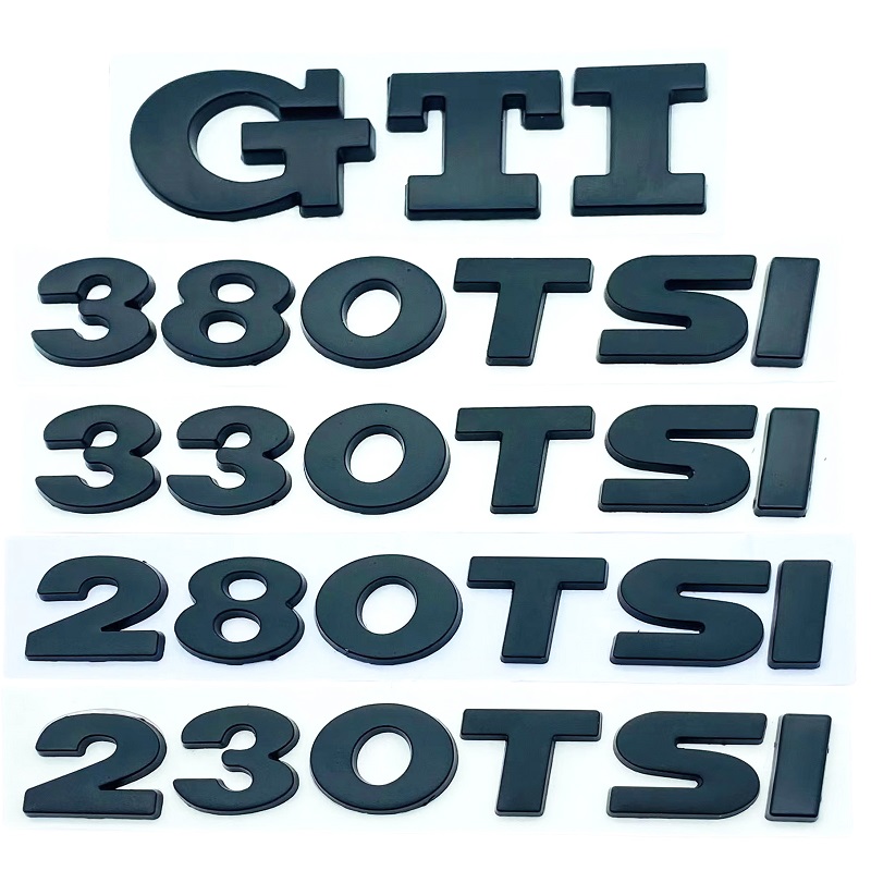 大众改装GTI 280 230 380 330TSI字标适用凌渡速腾CC金属排量后标