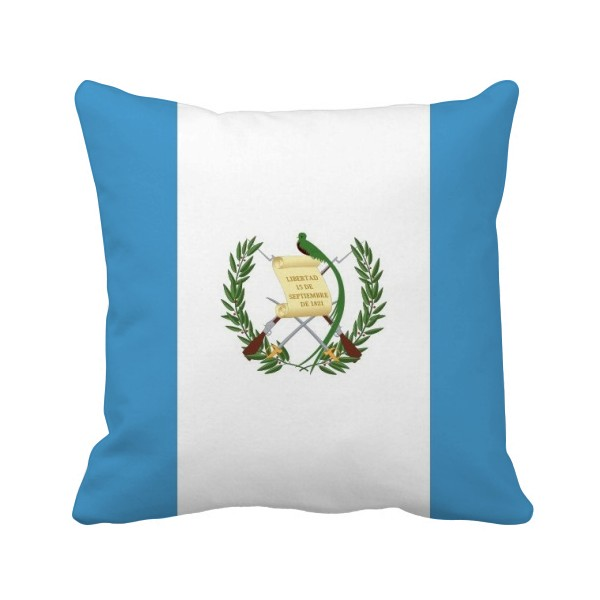 危地马拉国旗北美洲国家象征符号图案 抱枕靠枕沙发靠垫含芯礼物