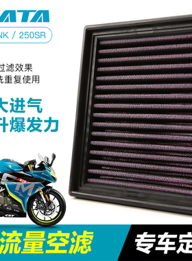 高流量改装空滤250NK 250SR春风摩托车空气过滤芯滤清器提速配件