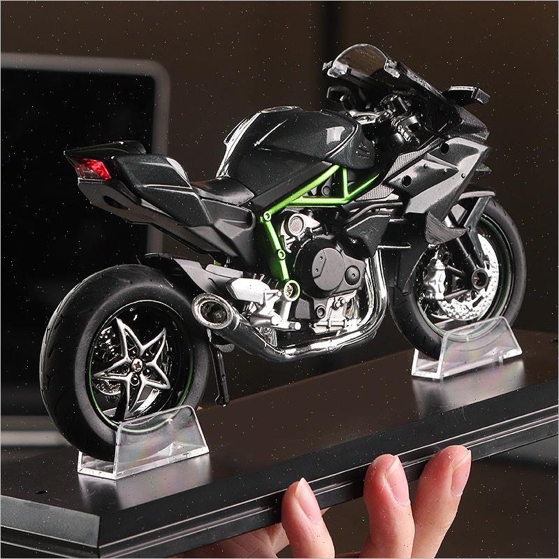 合金杜卡迪模型摩托车玩具川崎H2R机车灯光音效摆件男生生日礼物R