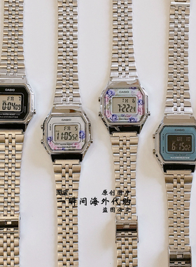 【INS潮流复古】卡西欧经典女士LA-680WA-2B 7D时尚电子方块手表