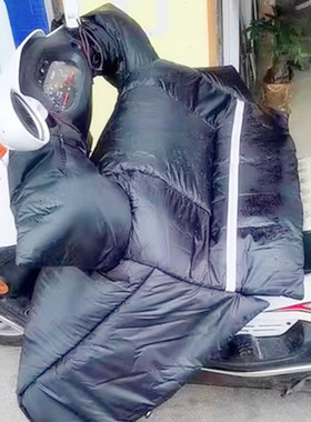 豪爵AFR125女装摩托车踏板挡风被冬季加绒加厚大电动车防水防风罩