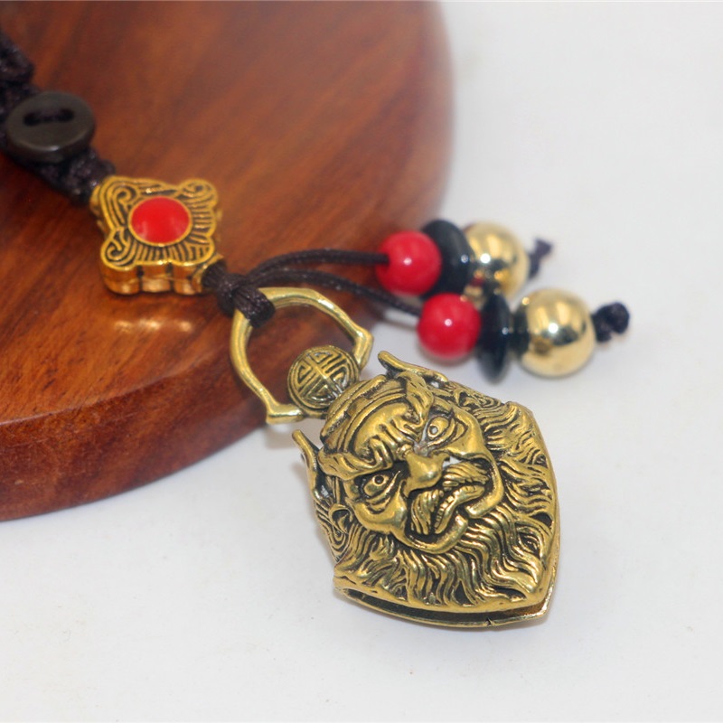 西藏个性汽车钥匙扣挂件手工纯黄铜铃铛摩托车吊坠挂饰吊饰品男女