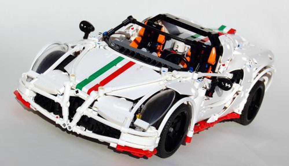 乐高科技 MOC零件包 Alfa Romeo 4C 阿尔法 罗密欧 跑车 遥控模型