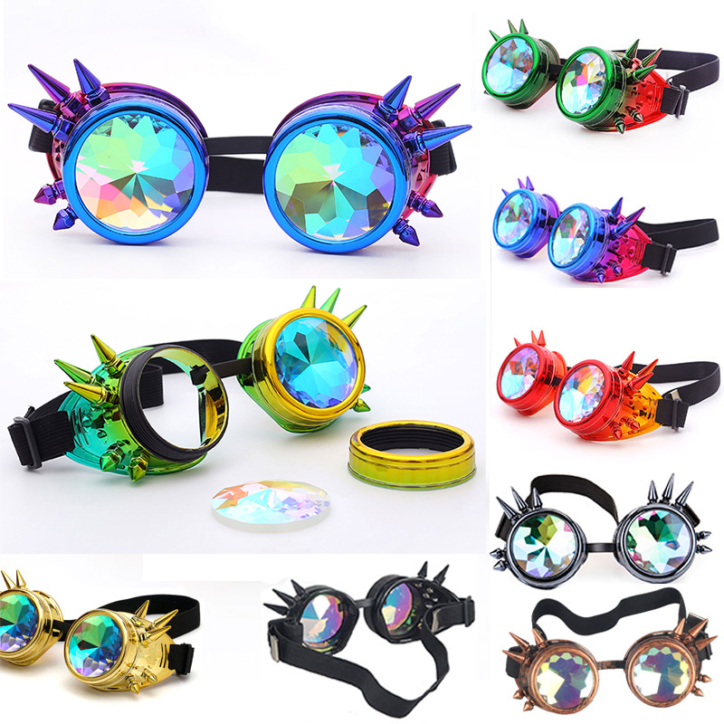 速发Hotselling Kaleidoscope Rainbow Glasses Crystal Lenses M