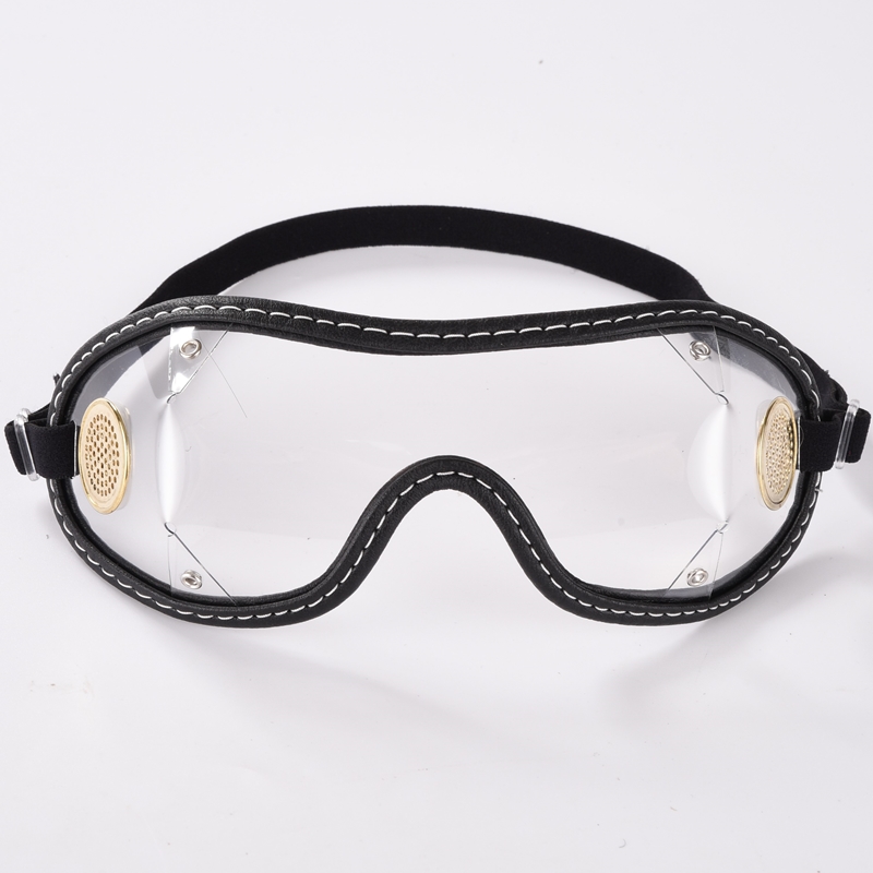 AMZ日式复古头盔防风镜摩托车眼镜机车骑行男女瓢盔护目镜