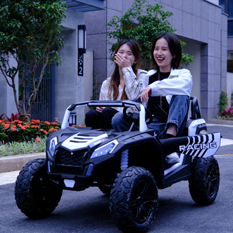 双人亲子儿童电动汽车可坐大人四轮遥控越野玩具车4人超大款送礼