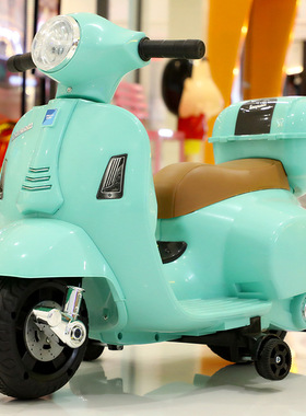 儿童电动摩托车男女宝宝电动车三轮车电瓶车带音乐小孩充电玩具车