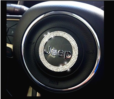 适用于Jeep吉普指南者自由光自由侠专用改装饰内饰方向盘车标贴钻