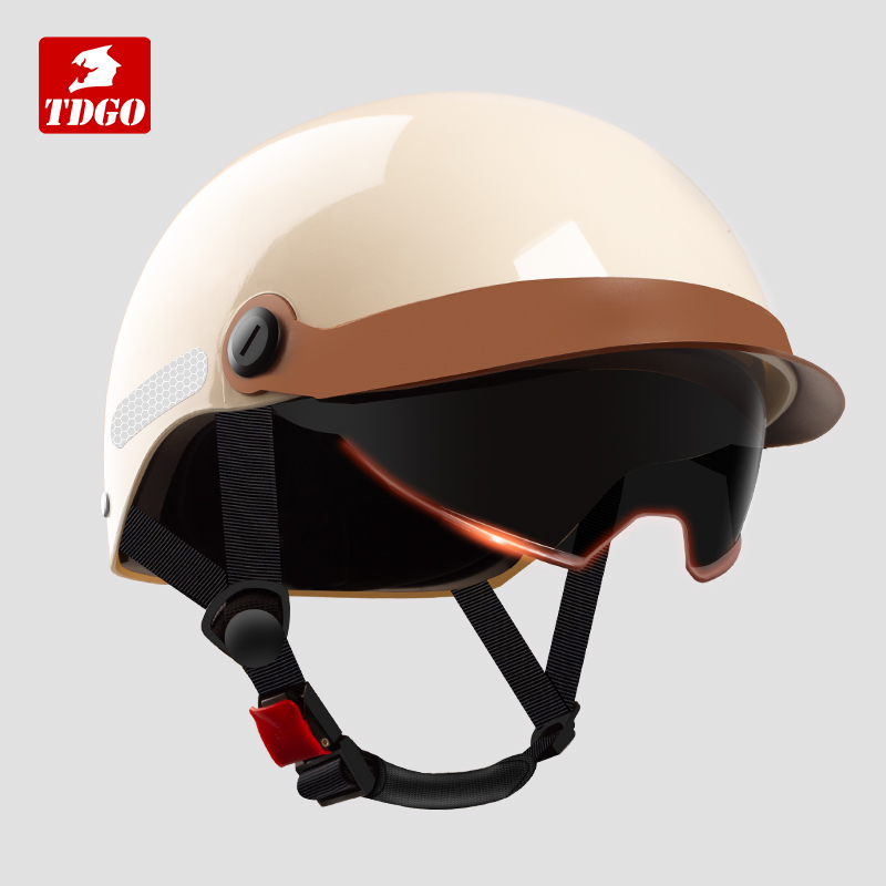 3C认证电动车头盔安全帽男女士踏板摩托车半盔夏季四季通用防晒