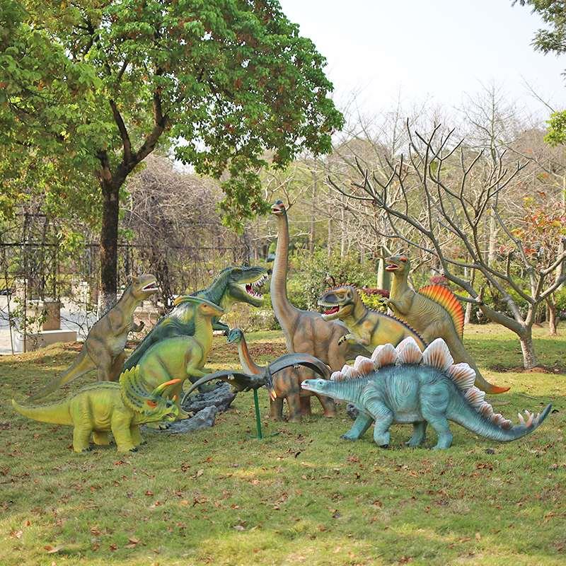户外仿恐龙动模型园景观物装IJO饰品玻璃真钢座椅雕塑林景区落地