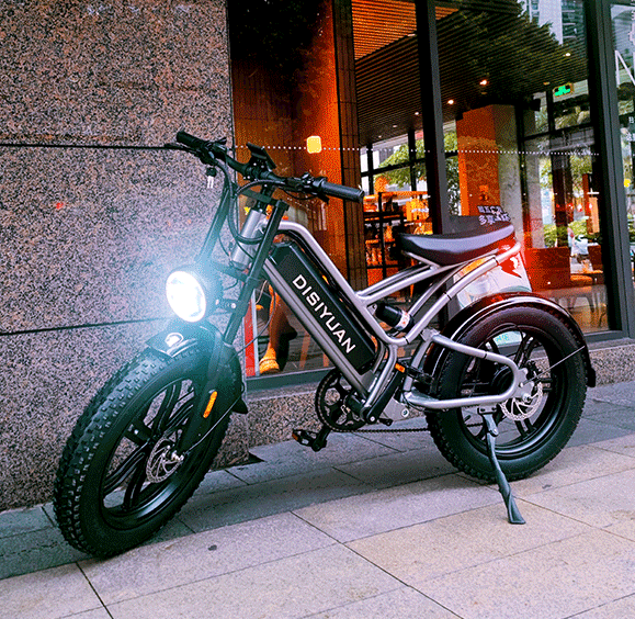 迪斯远越野电动自行车20寸宽胎山地车雪地摩托电动助力电瓶车锂电