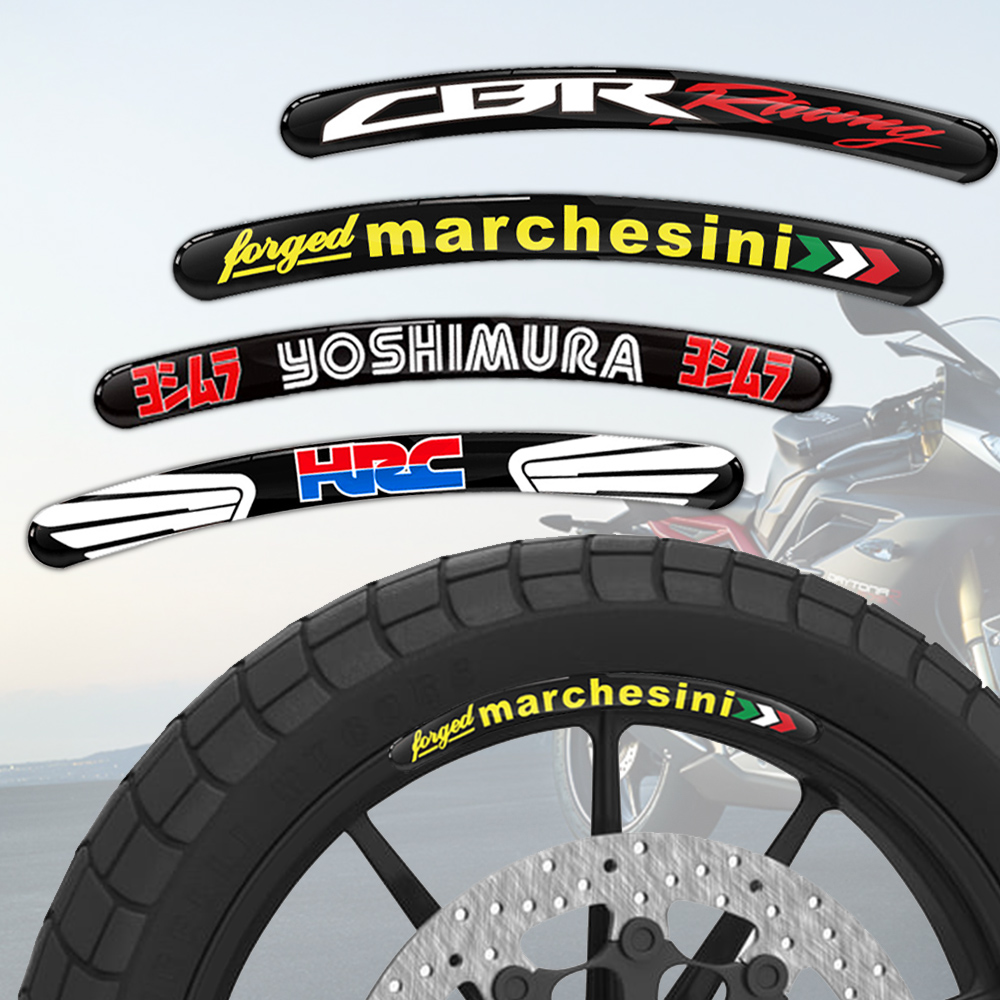 反光摩托车轮毂立体贴花通用改装轮胎钢圈贴纸适用于本田铃木雅马