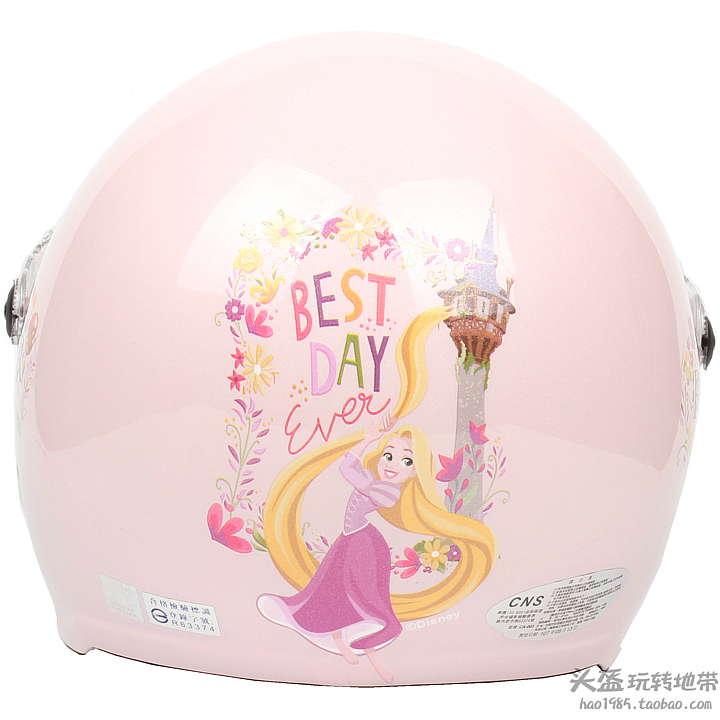 正品台湾EVO公主粉色电动摩托车儿童头盔保暖安全帽男女宝宝小孩