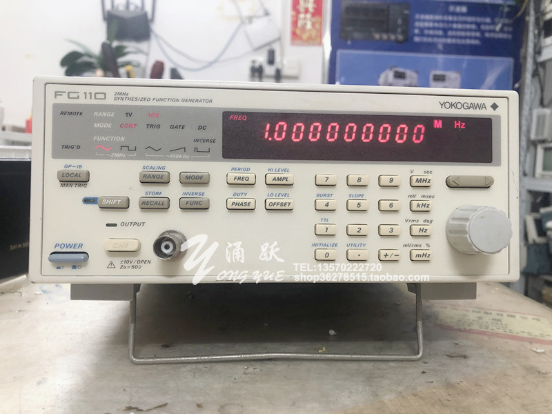 二手高精度函数低频信号发生器模拟非合成2M日本横河FG110低失真