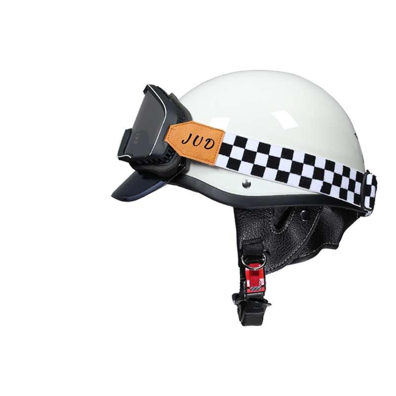 DOT复古3C认证夏季哈雷女士男摩托车电动车半盔日式瓢盔机车头盔