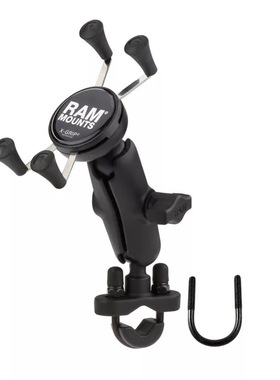 美国RAM 自行摩托车手机导航支架固定哈雷宝马川崎车把通用手机架