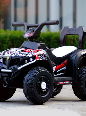 2024年新款儿童电动车摩托车可坐人沙滩四轮遥控车玩具车早教童车