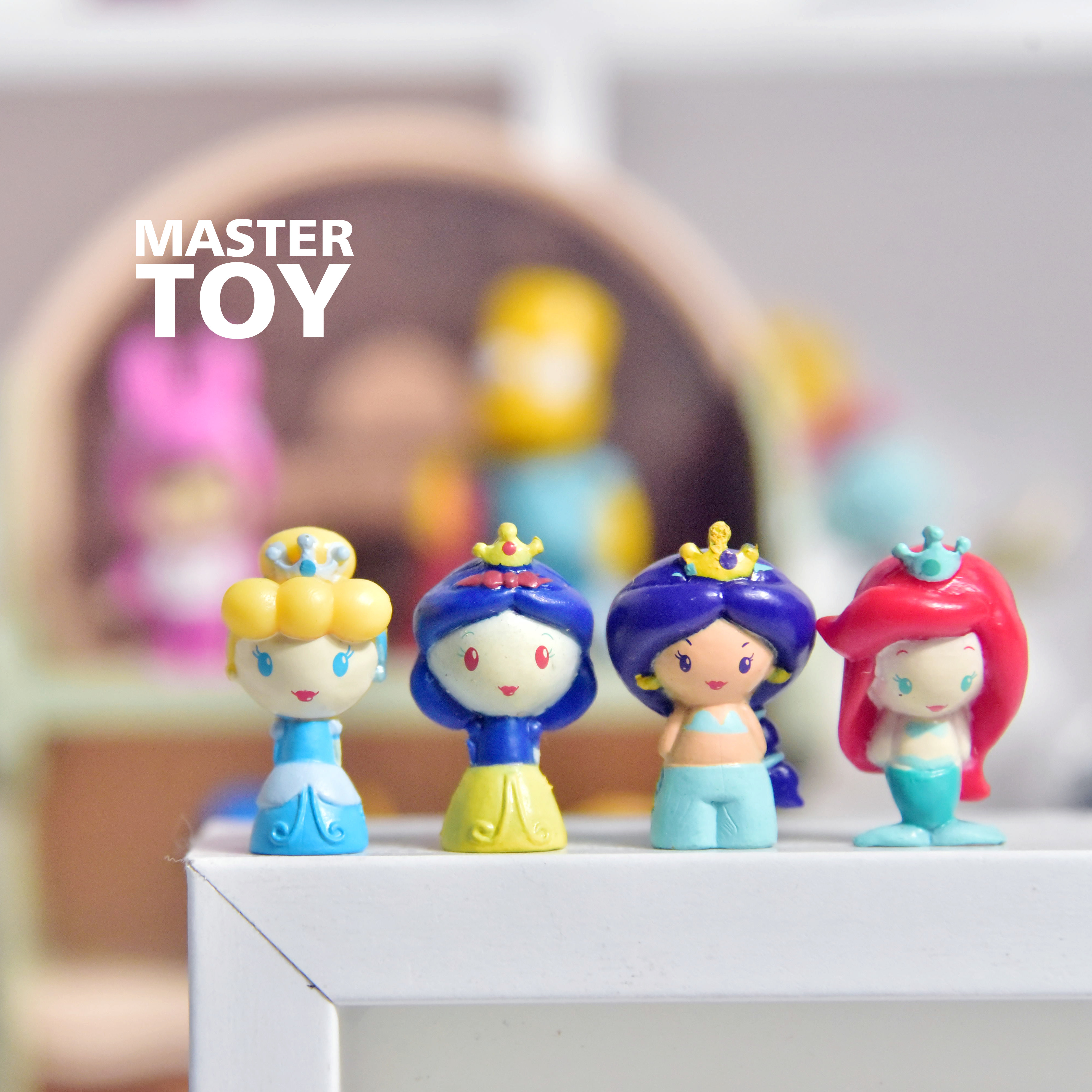 现货散货 迷你Q版白雪公主茉莉公主卡通公仔模型摆件 玩具 小玩偶