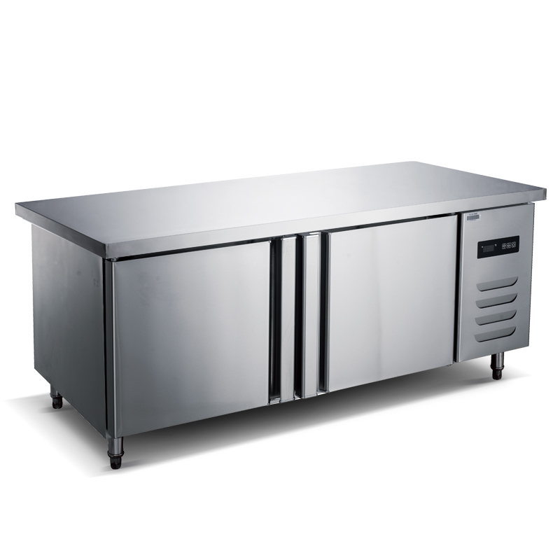 奥华立商用厨房卧式不锈钢操作台冰柜大容量冷藏冷冻工作台吧台