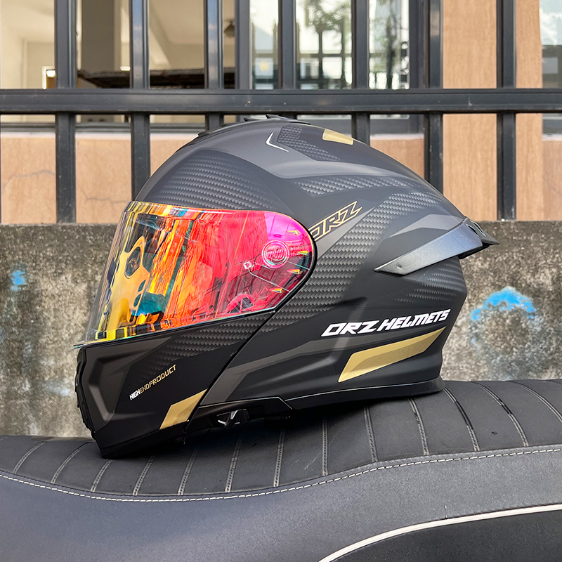 ORZ摩托车头盔揭面盔男女全盔蓝牙个性四季机车大尾翼3C认证国标