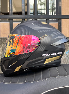 ORZ摩托车头盔揭面盔男女全盔蓝牙个性四季机车大尾翼3C认证国标