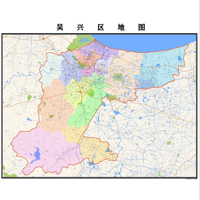 湖州市吴兴区地图2023年行政区划市区主城区街道交通地图图片素材