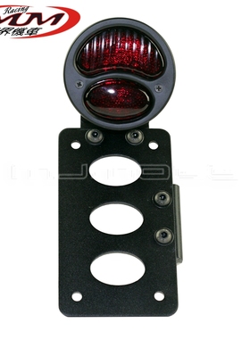 通用KTM哈雷巡航摩托车改装配件后尾灯刹车灯警示灯牌照灯车牌架