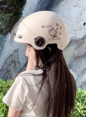 3C认证国标电动车头盔女士男四季通用电瓶摩托安全帽夏季夏天半盔