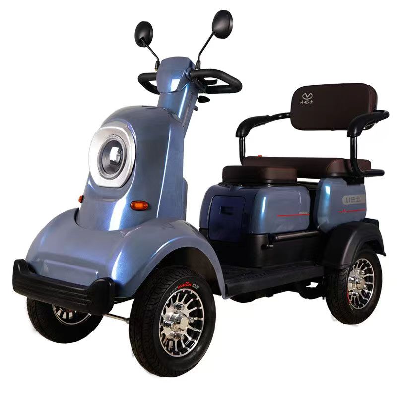 老年人四轮电动代步车小巴士M2残疾人助力车双人小型家用智能电瓶
