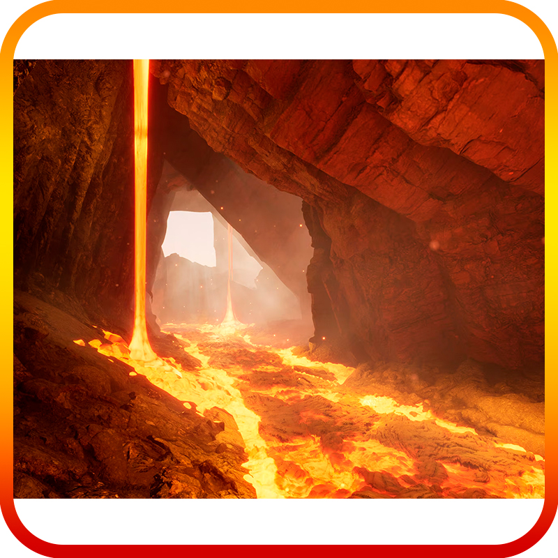Lava Shader 动态流动火山熔岩着色器材质 虚幻5 UE4