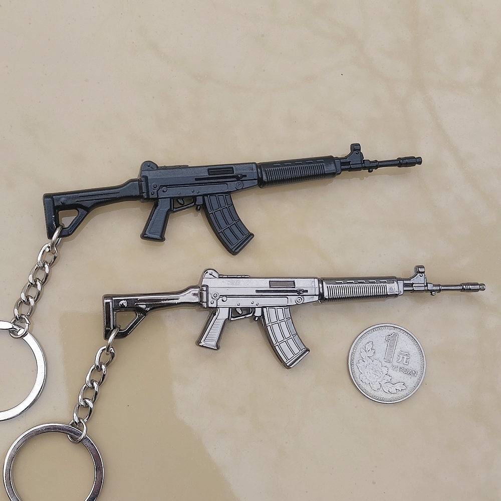 12cm迷你03式零三自动步枪模型合金钥匙扣挂件挂饰1：6兵人武器