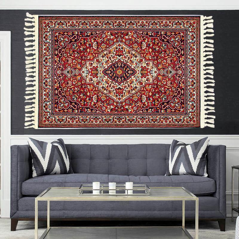 新疆挂毯民族特色花纹毯维族挂毯和田挂毯客厅墙壁餐厅酒店挂画