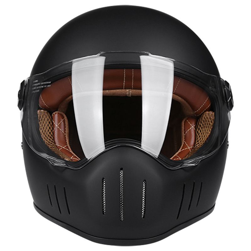 复古摩托车头盔男女全盔巡航车全覆式个性猪鼻子造型新国标3C认证
