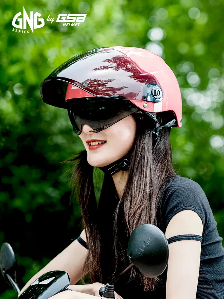 电动摩托车安全帽女 防晒 镜片