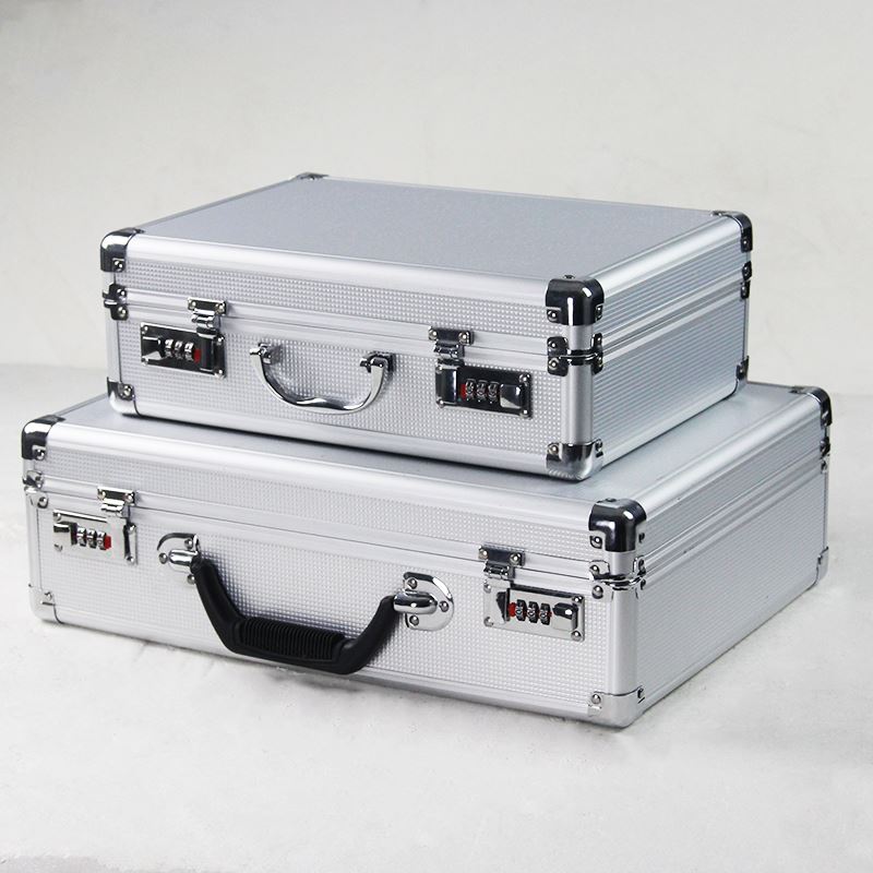 手提式铝合金密码五金工具箱家用多功能麦克风收纳盒仪器带锁箱箱