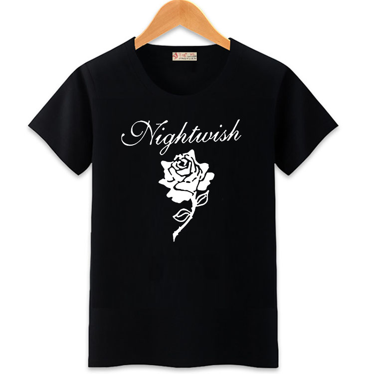 芬兰Nightwish夜愿周边美声重金属摇滚乐队DJ男女印花圆领短袖T恤