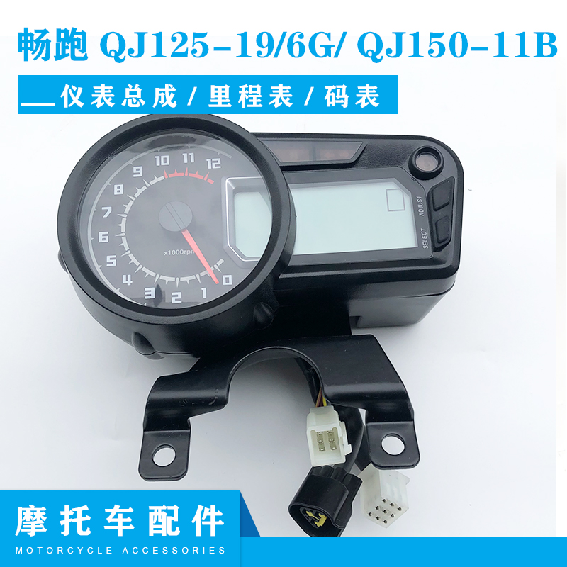 适用钱江摩托车配件 畅跑QJ125-19/6G/ QJ150-11B仪表总成 里程表